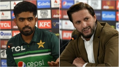 Babar Azam; Shahid Afridi (AP)