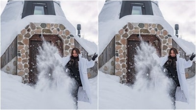 Sonakshi embraced the inner child as she played with snow and made us drool.&nbsp; (Instagram/@aslisona)