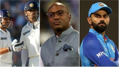 Sachin Tendulkar with Rahul Dravid; Brian Lara; Virat Kohli Sachin Tendulkar with Rahul Dravid; Brian Lara; Virat Kohli