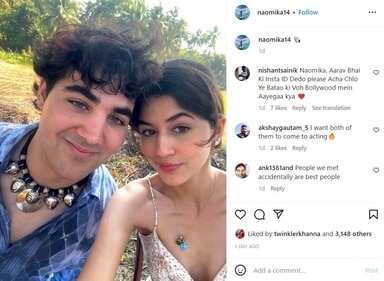 Naomika Saran shared a new picture with Aarav Bhatia. Naomika Saran shared a new picture with Aarav Bhatia.