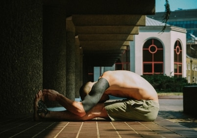 Paschimottanasana or seated forward-bend (Photo by Benn McGuinness on Unsplash) Paschimottanasana or seated forward-bend (Photo by Benn McGuinness on Unsplash)