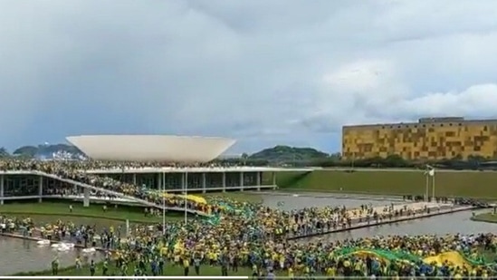 Jair Bolsonaro: Supporters of Jair Bolsonaro are seen. 