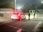 Outside visuals from Jamnagar Aiport where Moscow-Goa chartered flight was diverted after Goa ATC received a bomb threat. Outside visuals from Jamnagar Aiport where Moscow-Goa chartered flight was diverted after Goa ATC received a bomb threat.