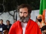 Kurukshetra: Congress leader Rahul Gandhi at the Brahma Sarovar during the party's 'Bharat Jodo Yatra' in Kurukshetra district, Sunday, (PTI) Kurukshetra: Congress leader Rahul Gandhi at the Brahma Sarovar during the party's 'Bharat Jodo Yatra' in Kurukshetra district, Sunday, (PTI)