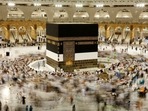 An aerial view shows the Grand Mosque during the annual haj pilgrimage, in the holy city of Mecca, Saudi Arabia.