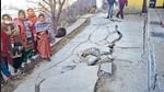 People affected by the gradual ‘sinking’ of Joshimath in Chamoli district of Uttarakhand. (PTI) People affected by the gradual ‘sinking’ of Joshimath in Chamoli district of Uttarakhand. (PTI)