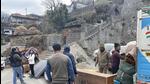 Residents shift with their luggage to relief centres, in Joshimath. (HT) Residents shift with their luggage to relief centres, in Joshimath. (HT)