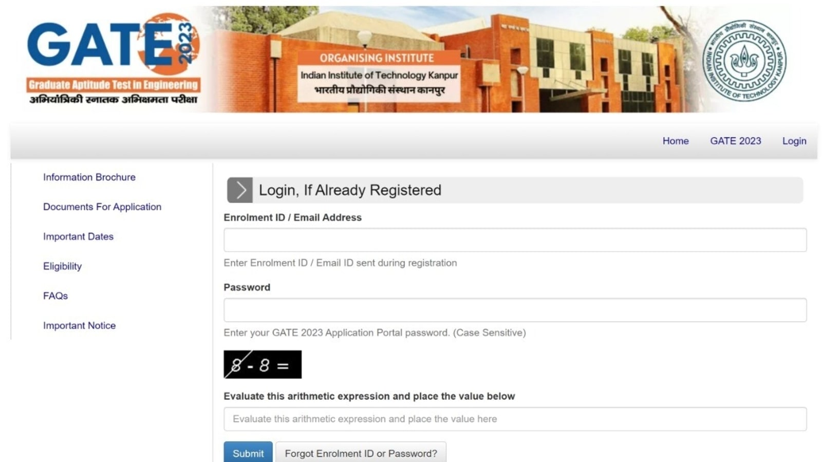 GATE 2023 Admit Card Live: GATE hall tickets out gate.iitk.ac.in ...