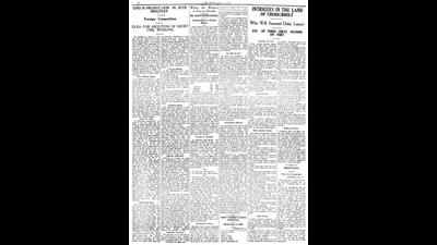 HT This Day: January 11, 1934 -- Intrigues in the land of thunderbolt
