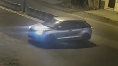 A video grab from CCTV footage of the Maruti Suzuki Baleno car, which hit 20-year-oild Anjali Kumari in the early hours of January 1, when she was on her way home on her scooter. Anjali’s leg got stuck in the underside of the car, and she was dragged for nearly three hours on a stretch of over 14 kilometres. (PTI) A video grab from CCTV footage of the Maruti Suzuki Baleno car, which hit 20-year-oild Anjali Kumari in the early hours of January 1, when she was on her way home on her scooter. Anjali’s leg got stuck in the underside of the car, and she was dragged for nearly three hours on a stretch of over 14 kilometres. (PTI)