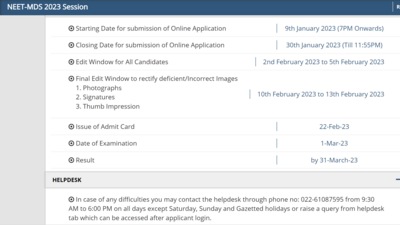 NEET MDS 2023 registration process begins at natboard.edu.in NEET MDS 2023 registration process begins at natboard.edu.in