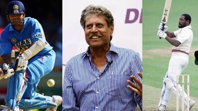 Sachin Tendulkar; Kapil Dev; Viv Richards Sachin Tendulkar; Kapil Dev; Viv Richards