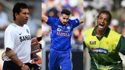 Sachin Tendulkar; Umran Malik; Shoaib Akhtar Sachin Tendulkar; Umran Malik; Shoaib Akhtar