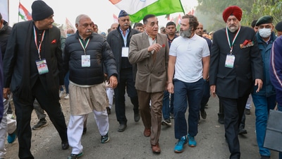 The Yatra was joined by former Chief of Army Staff General Deepak Kapoor along with other veterans. (PTI)