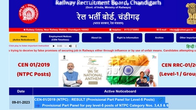 RRB NTCP result: List of empanelled candidates for level 5 out at rrbcdg.gov.in RRB NTCP result: List of empanelled candidates for level 5 out at rrbcdg.gov.in