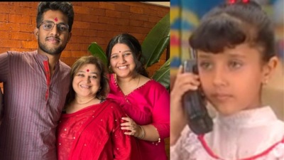 Supriya Shukla with Jhanak Shukla and her partner Swapnil Supriya Shukla with Jhanak Shukla and her partner Swapnil