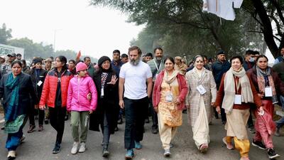 The yatra entered Haryana’s Kurukshetra district on Sunday. (Twitter)