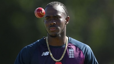 Jofra Archer during a training session. (Getty Images) Jofra Archer during a training session. (Getty Images)