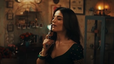 Radhika Madan in still from Kuttey song Tere Saath. Radhika Madan in still from Kuttey song Tere Saath.