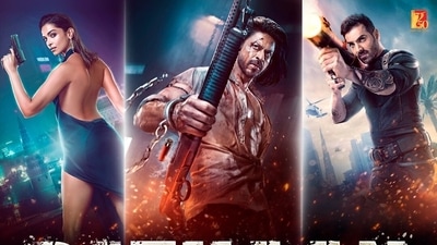 Deepika Padukone, Shah Rukh Khan and John Abraham's new Pathaan posters are out now. Deepika Padukone, Shah Rukh Khan and John Abraham's new Pathaan posters are out now.