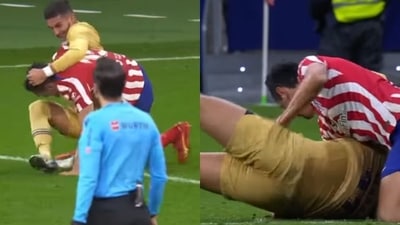 Ferran Torres and Stefan Savic get into a brawl. (Instagram) Ferran Torres and Stefan Savic get into a brawl. (Instagram)