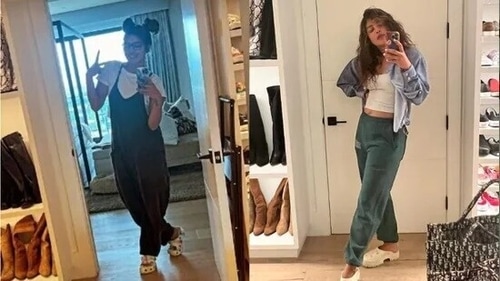Priyanka Chopra's walk in closet. Priyanka Chopra's walk in closet.