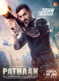 John Abraham's new Pathaan poster. John Abraham's new Pathaan poster.
