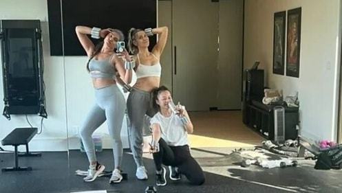 Priyanka Chopra's gym at home. Priyanka Chopra's gym at home.
