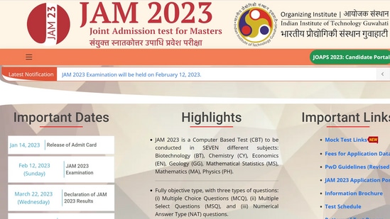 IIT JAM admit card 2023 releasing on Jan 14