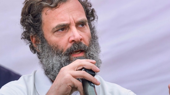 Congress leader Rahul Gandhi's address during the party's 'Bharat Jodo Yatra' in Kurukshetra district on Monday,(PTI)