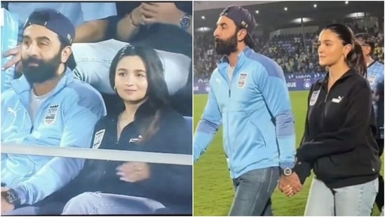 Alia Bhatt and Ranbir Kapoor cheer for Mumbai City FC. (Instagram)