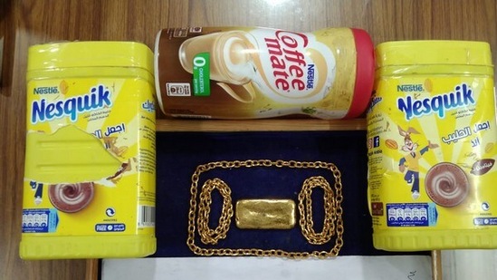 Gold worth ₹21 lakh, mixed with chocolate powder, seized at Tamil Nadu airport. (ANI)
