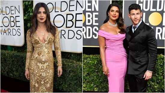 Priyanka Chopra's iconic red carpet moments at Golden Globe Awards.