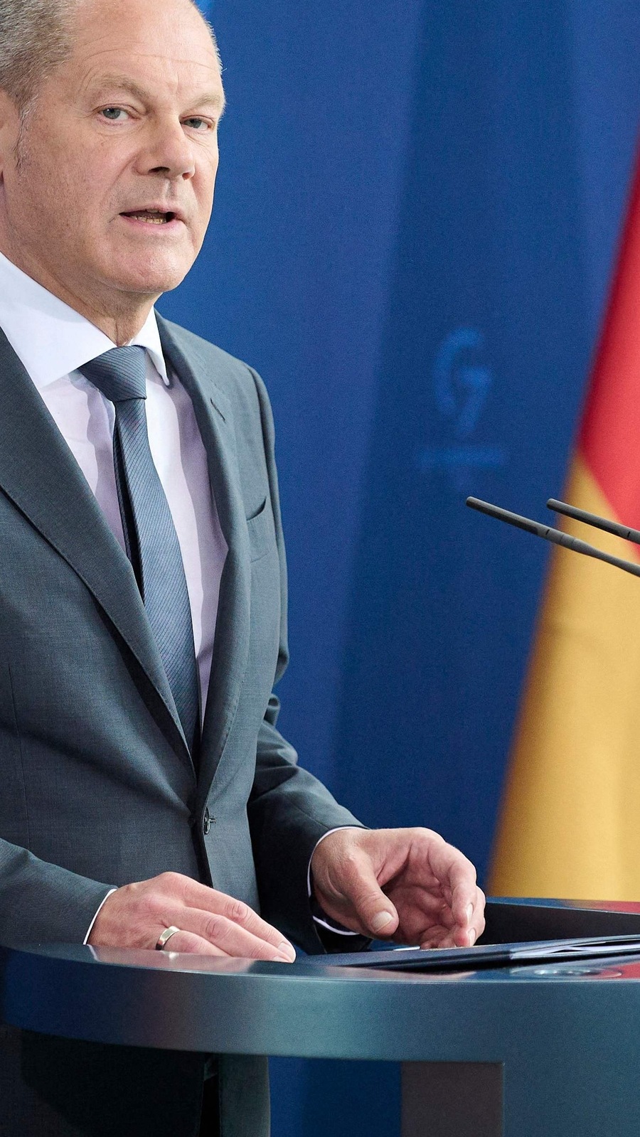 Brazil Anti-Democracy Riots: German Chancellor Olaf Scholz is seen. (AFP)