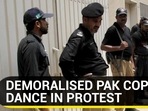 DEMORALISED PAK COPS DANCE IN PROTEST DEMORALISED PAK COPS DANCE IN PROTEST