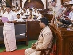Tamil Nadu chief minister MK Stalin speaks during the first session of the year of assembly. (PTI) Tamil Nadu chief minister MK Stalin speaks during the first session of the year of assembly. (PTI)