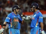 Gautam Gambhir with MS Dhoni Gautam Gambhir with MS Dhoni