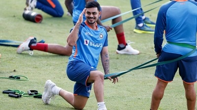 Ishan Kishan during a practice session (ANI) Ishan Kishan during a practice session (ANI)