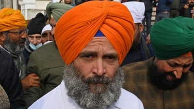 Rahul Gandhi landed at the Amritsar airport on Tuesday afternoon after concluding the Haryana leg of the march in the Ambala district. (AFP) Rahul Gandhi landed at the Amritsar airport on Tuesday afternoon after concluding the Haryana leg of the march in the Ambala district. (AFP)