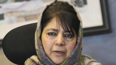 Reiterating her party’s stand, Muft said that integration of Kashmir and Jammu was essential to bring development and prosperity of the border state. (Waseem Andrabi/ HT)