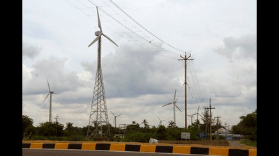The four windmills installed by the PMPML atop the Swargate bus depot building opposite its Swargate headquarters have generated 27868 kV power till July 2022