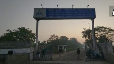 Visuals from Jamnagar Aiport where Moscow-Goa chartered flight was diverted after Goa ATC received a bomb threat. (ANI) Visuals from Jamnagar Aiport where Moscow-Goa chartered flight was diverted after Goa ATC received a bomb threat. (ANI)