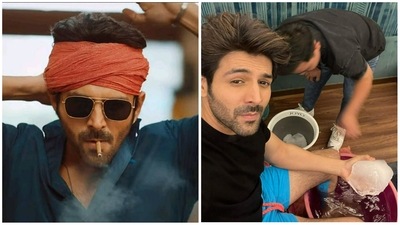 Kartik Aaryan is currently shooting for a song sequence for Shehzada.