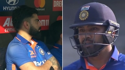 Virat Kohli knew what the decision was around Rohit Sharma's DRS call (Screengrab) Virat Kohli knew what the decision was around Rohit Sharma's DRS call (Screengrab)