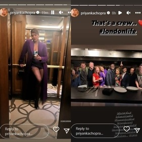 Priyanka posted a mirror selfie as she stood inside an elevator. Priyanka posted a mirror selfie as she stood inside an elevator.
