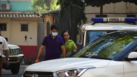 Chanda Kochhar, former MD and CEO of ICICI Bank, comes out of the Byculla Women's Jail after getting bail, in Mumbai on Tuesday, January 10, 2023. (Bhushan Koyande/HT)