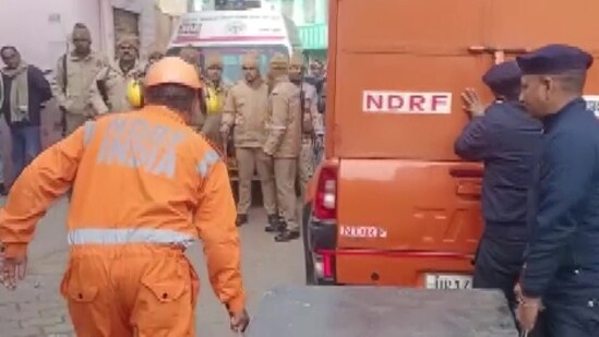 Four-year-old child who fell into a borewell in Hapur district, has been safely rescued by the NDRF team.