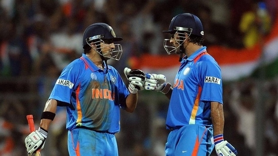 Gautam Gambhir with MS Dhoni