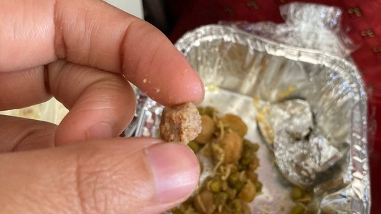 A passenger on Air India flight found a stone in the meal served to her.(Twitter)