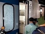 Damage caused after stones were thrown at Vande Bharat Express. (ANI) Damage caused after stones were thrown at Vande Bharat Express. (ANI)